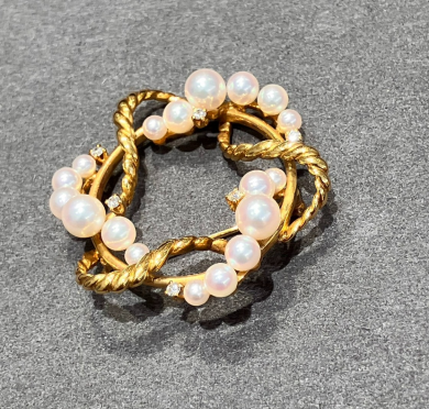 K18金 パール ブローチをお買取り致しました！