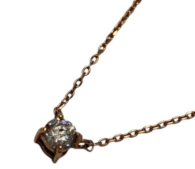 K10 ピンクゴールド 1Pダイヤ ネックレス!お買取り致しました!!!