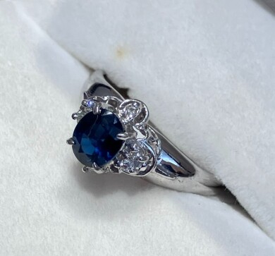 Pt900 サファイア ダイヤ リングをお買取り致しました！