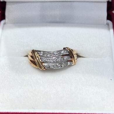 Pt850K18ダイヤモンドリング