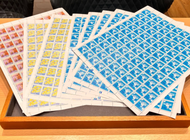 100枚綴り 切手シートをお買取りいたしました♪