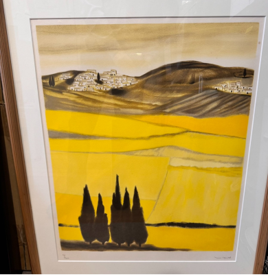 絵画 アンドレ・ヴィギュド 黄色い村 リトグラフ をお買取りいたしました♪