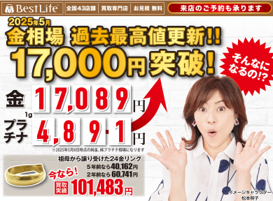 金相場最高値更新！（2025年5月）