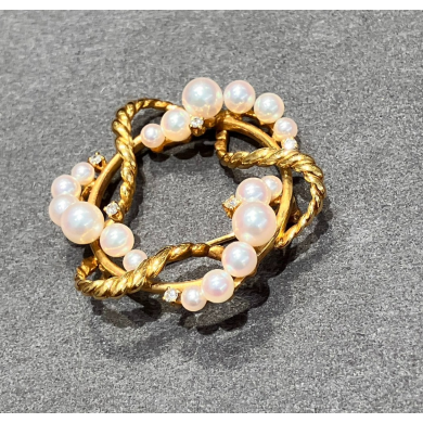 K18金 パール ブローチをお買取り致しました!