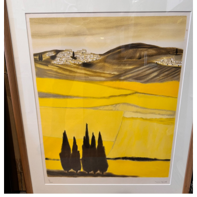 絵画 アンドレ・ヴィギュド 黄色い村 リトグラフ をお買取りいたしました♪